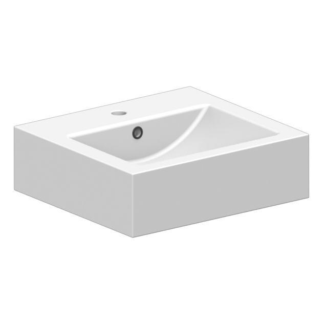 Nameeks 8025/B Scarabeo Square Wall Hung Washbasin With One Faucet Hole ...