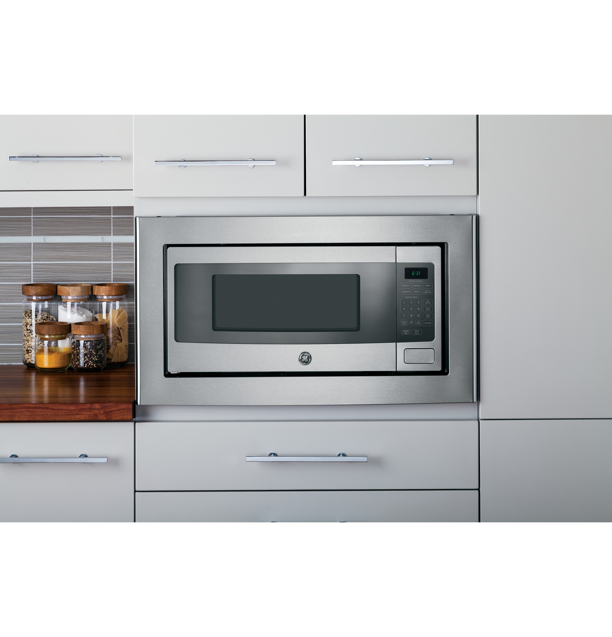 GE PEM31SFSS Profile™ Series 1.1 Cu. Ft. Countertop Microwave Oven