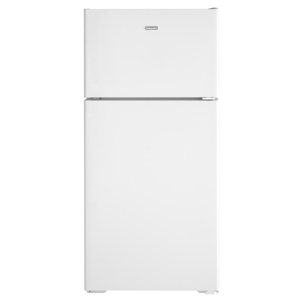 Hotpoint® HPE16BTNRWW White ENERGY STAR® 15.6 Cu. Ft. Recessed Handle